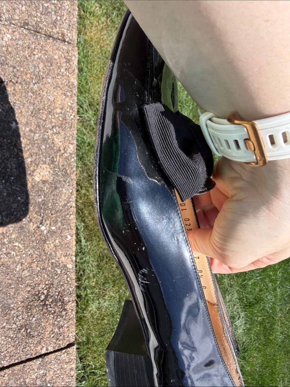 Salvatore Ferragamo Black Patent Leather Bow Loafers - Picture 5 of 9